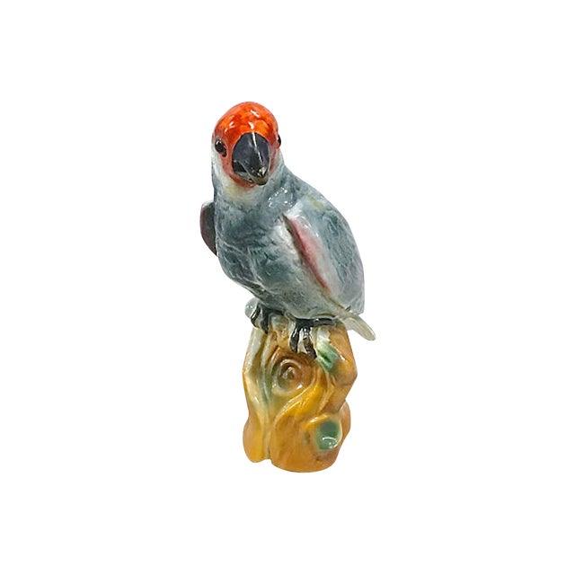 Vintage Ceramic Parrot Figurine Chairish