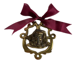 Jacob Marley Vintage English Horse Brass Ornament - a Christmas Carol