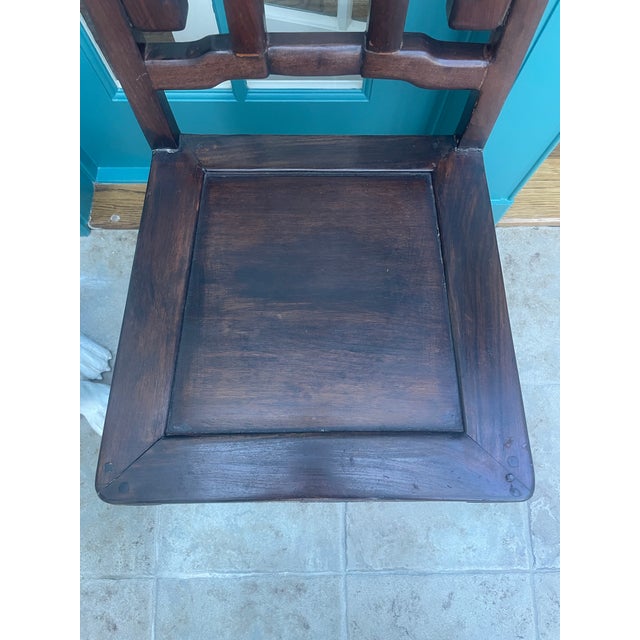 Brown Pair of Qing Dynasty Chairs For Sale - Image 8 of 12