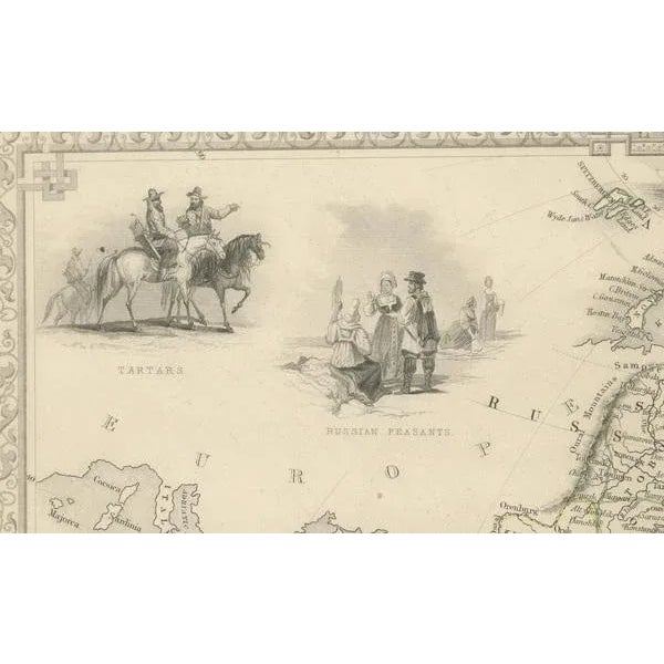 Mid 19th Century Map of Asia with Cultural and Natural Vignettes, 1851 For Sale - Image 5 of 6