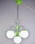 Italian Mid Century Four Light Apple Green and Chrome Fixture For Sale - Image 4 of 10