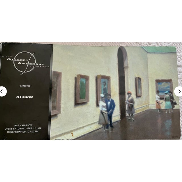 Celadon 1980s Andre Gisson Post Impressionist Landscape Original Oil For Sale - Image 8 of 10