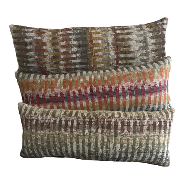 Set of 3 Newly Crafted Lumbar Accent Pillows For Sale