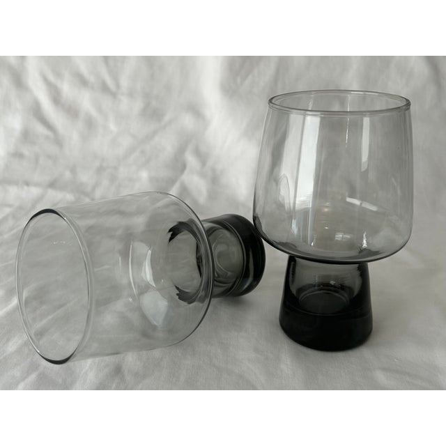 Mid 20th Century 1970s Brutalist Smoked Grey Drinking Glasses by Libbey- Set of 10 For Sale - Image 5 of 11