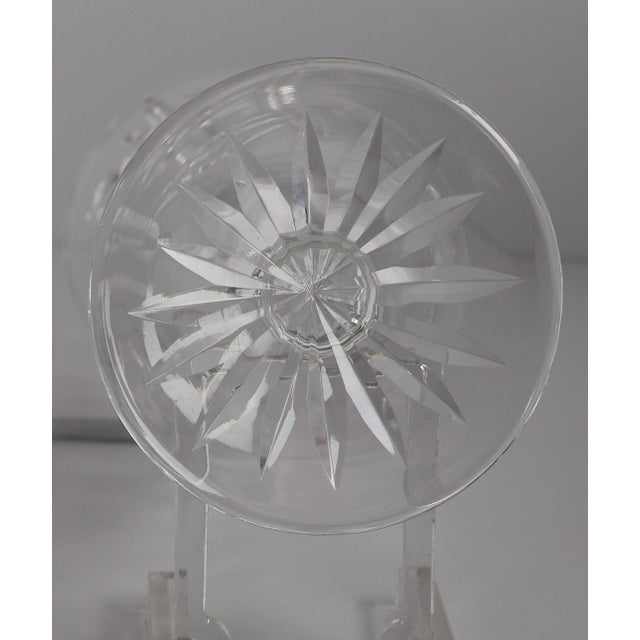 Late 20th Century Signed Waterford Crystal Footed Vase 7” Flared Cut Crystal Ireland For Sale - Image 5 of 7