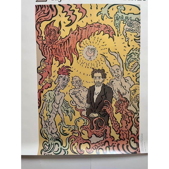 Original Vintage RIJKS Museum Amsterdam JAMES ENSOR Exhibition Unframed Poster Aprox. dimensions: 39.5'H x 27"W Good...