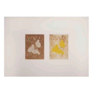 Giselle Halff, Chicks, Original Woodcut Print, 1950s For Sale