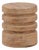 Round Contemporary Modern Stacked Wood Side Table For Sale