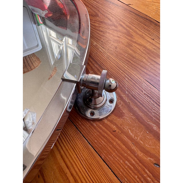 Pottery Barn Oval Chrome Wall-Mounted Pivot Mirror For Sale In Philadelphia - Image 6 of 8