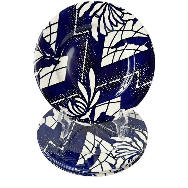 This is a vintage set of four Johnson Brothers Butterfly salad plates made in England for Tiffany & Co. The striking...