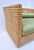 Wood Modern Cane & Teak Settee in Sunbrella Upholstery For Sale - Image 7 of 14