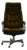 Vintage Mid-Century Modern Olive Velvet High Back Executive Office Chair For Sale