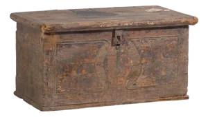 Antique Wood Chest, 1830s