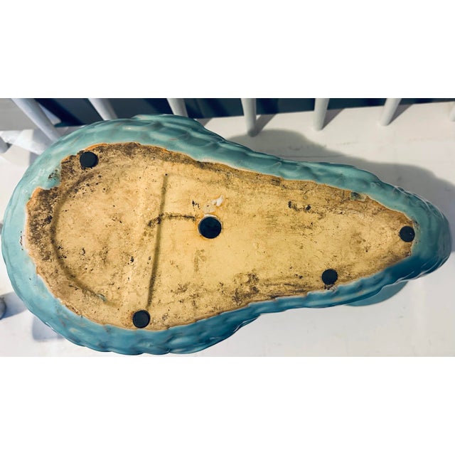 Glazed Pottery Koi Fish Planter in Turquoise After Gladding, McBean For Sale - Image 11 of 11