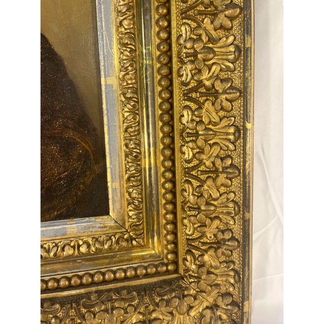 19th Century Portrait Painting of Monk on Wood in Gilt Frame For Sale In New York - Image 6 of 9