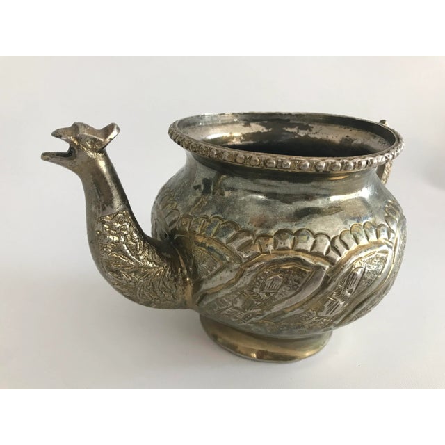 Metal Vintage Turkish Brass Tea Kettle For Sale - Image 7 of 11