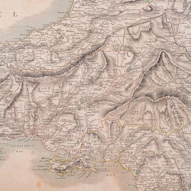 Antique Region Map, South Wales, English, John Cary, Framed, Atlas, Georgian For Sale - Image 6 of 12