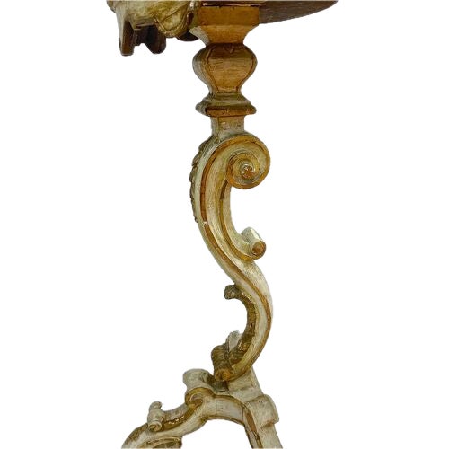 Pair Antique Italian Carved & Marble Pedestals For Sale - Image 11 of 13