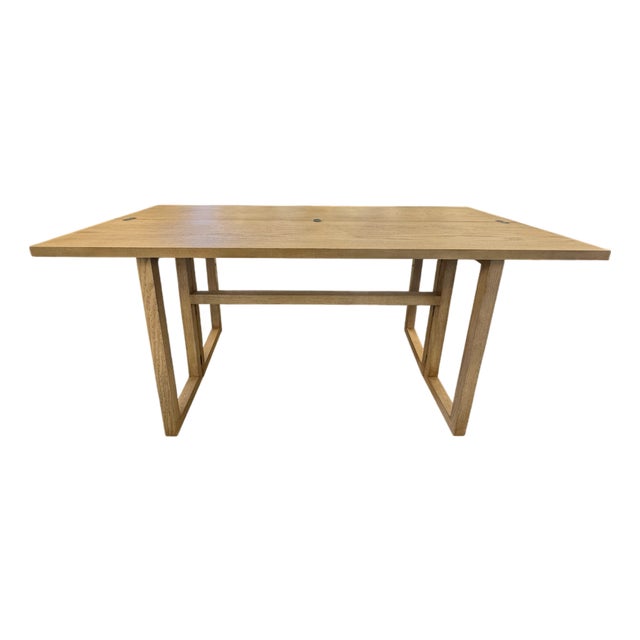 Flip Top Console in Natural Oak Manufactured by EJ Victor For Sale