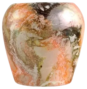 Art Deco Vase in Marbled Glazed Faience from Arabia, Finland, 1920s