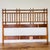 Chocolate 1960s Chinese Chippendale Faux Bamboo Queen Headboard With Brass Finials For Sale - Image 8 of 8
