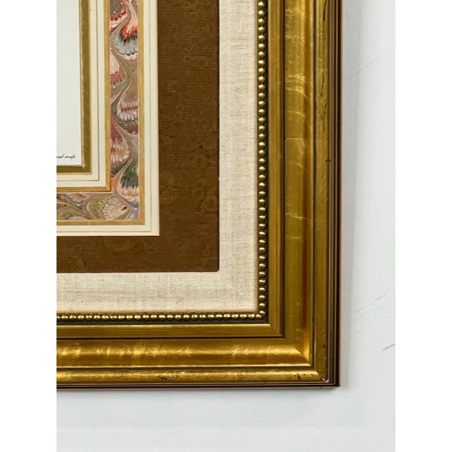 Vintage Botanical Rose Rosa Centifolia After Van Spaendonck Gilt Framed Print 1960's For Sale - Image 10 of 13