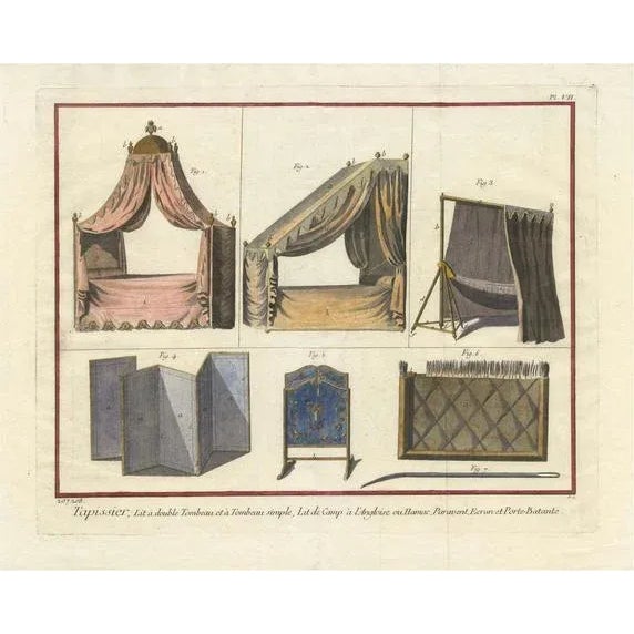 Upholstery and Furniture Design, 1760s, Print For Sale - Image 9 of 9