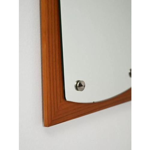 Danish Wall Mirror in Teak, Denmark, 1960s For Sale - Image 4 of 7