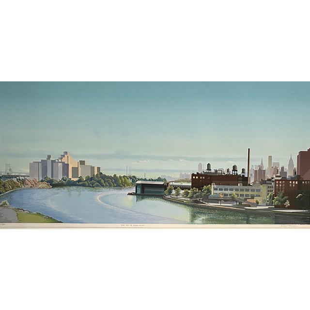 Framed artist proof, "View From The Triboro Bridge" by Richard Chiriani. Signed, titled and numbered, AP 10/20. Richard...