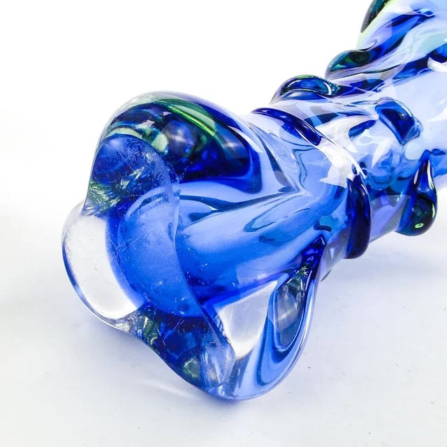 Glass Vase by J. Hospodka for Chribska Glassworks, Czechoslovakia, 1960s For Sale - Image 7 of 11