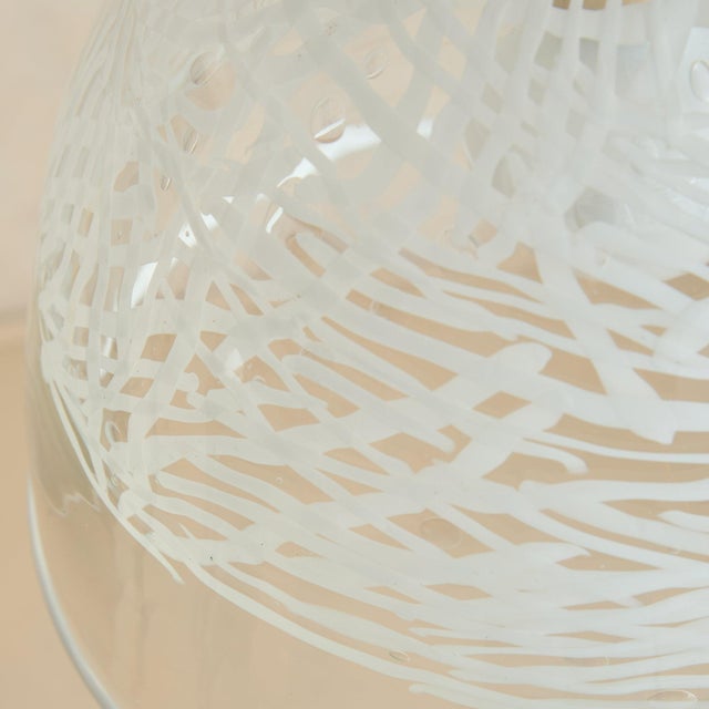 Italian Glass Dome Pendant with Abstract Pattern, 1970s For Sale - Image 9 of 9