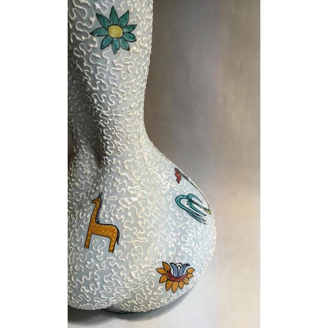 Mid-Century White Enameled Ceramic Vase, Italy, 1960s For Sale - Image 9 of 18