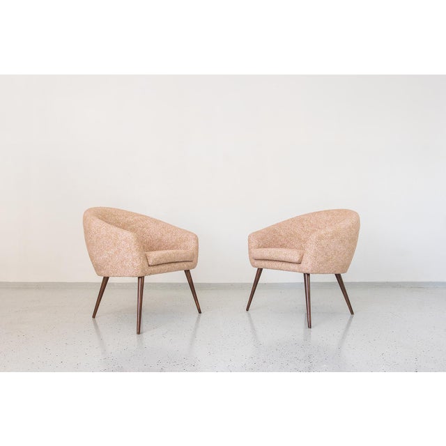 Pair of shell armchairs “Fabian”, Lubuskie Fabryki Mebli, Poland, 1970s The shells are constructed from fiberglass,...