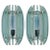 Italian Veca Clear & Green Glass Wall Sconces Mid-Century Modern 1970, Pair For Sale - Image 13 of 13