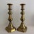 Pair of Vintage Solid Brass Candlesticks 10” High For Sale - Image 4 of 5