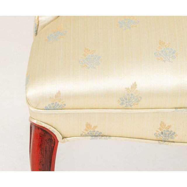 Late 20th Century Floral Silk Upholstered Chairs, 2 For Sale - Image 5 of 7