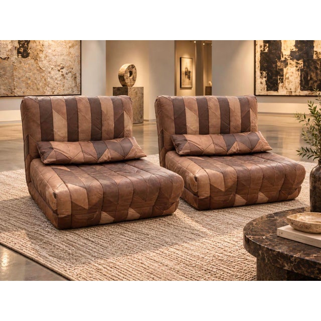 Modular Patchwork Armchair Set from de Sede, 1970s, Set of 2 For Sale - Image 6 of 7