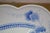 Antique Blue & White Scalloped Maple Leaf Serving Tray Platter Dish For Sale - Image 6 of 10