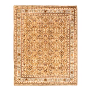 Mogul, One-of-a-Kind Hand-Knotted Area Rug - Yellow, 8' 1" x 10' 5" For Sale