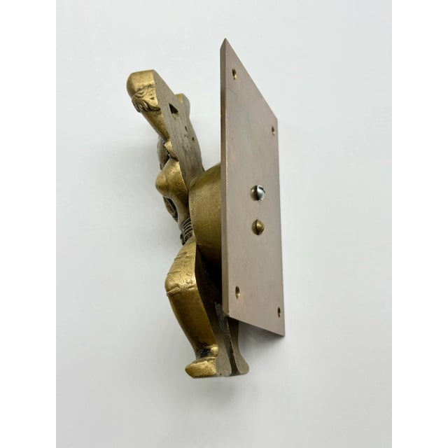 Vintage Indian Brass Dancing Woman Door Handles (Pair) For Sale - Image 12 of 12