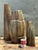 Vintage Snakeskin Wrapped Geometric Vases - Set of 3 For Sale - Image 10 of 12