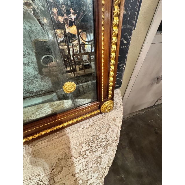 Wood 19th C. French Walnut and Gilt Mirrors For Sale - Image 7 of 10