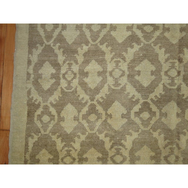Vintage Zabihi Collection Taupe Turkish Rug For Sale - Image 4 of 6