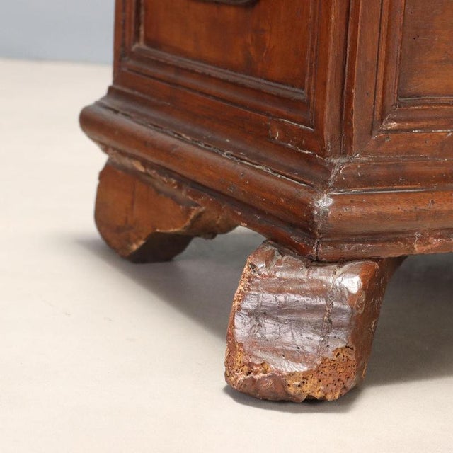 Walnut Chest with Wrought Iron Handles, Italy, Late 18th Century For Sale - Image 9 of 13