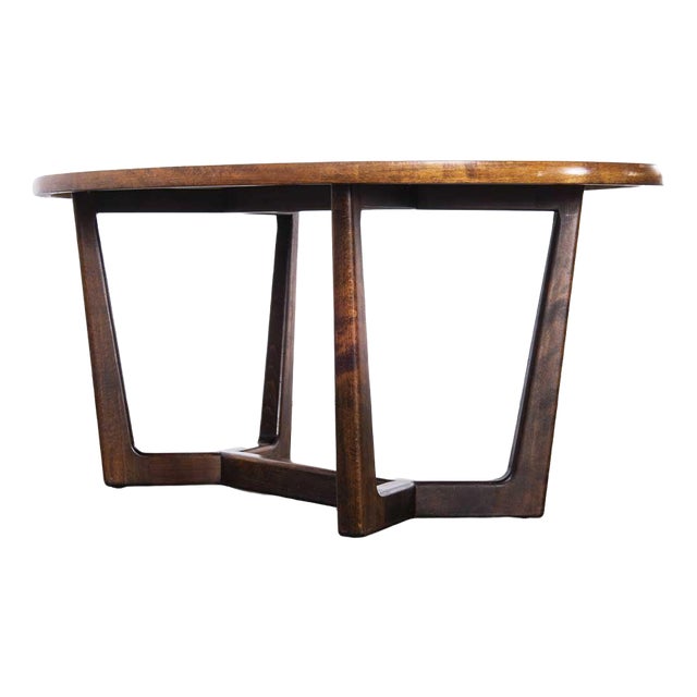 Czech Low Oval Occasional Table from Drevotvar, 1970s For Sale