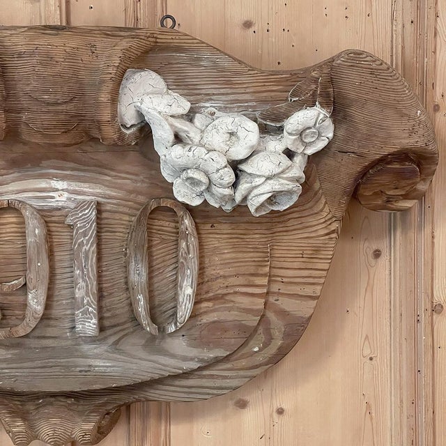 19th Century HandCarved French Neoclassical Address Plaque Chairish