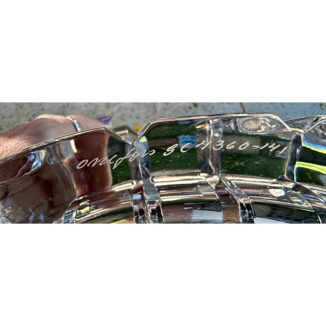 Gunnar Cyrén for Orrefors “Stenhammar” Large Cut Crystal Oval Bowl, Sweden For Sale - Image 9 of 10