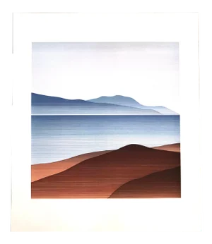 1985 "Landscape #1" Minimalist Limited Edition Silkscreen by Claudia Keller