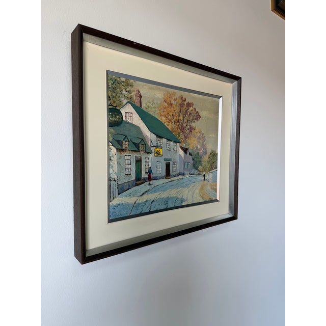 A beautiful 1976 original oil on canvas painting by Stace, dated May 9, 1976. This charming Impressionist countryside...