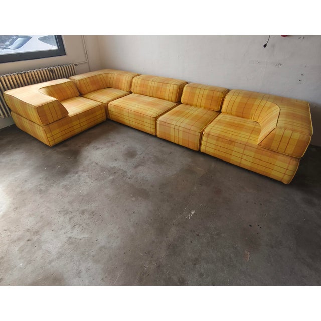 Yellow-Orange Five-Piece Cor Trio Modular Sofa by Team Form AG, 1970s For Sale - Image 6 of 10
